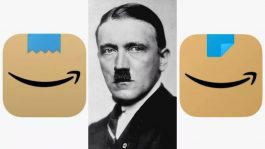 „Амазон“ пушти во употреба лого со мустаќи а ла Хитлер